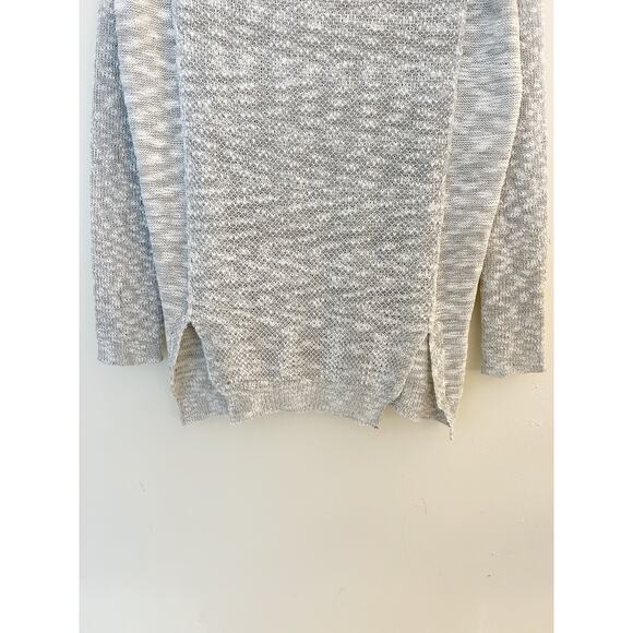 Loveriche Double Split Hem Gray Heather Tunic Sweater Size Small - Picture 2 of 7